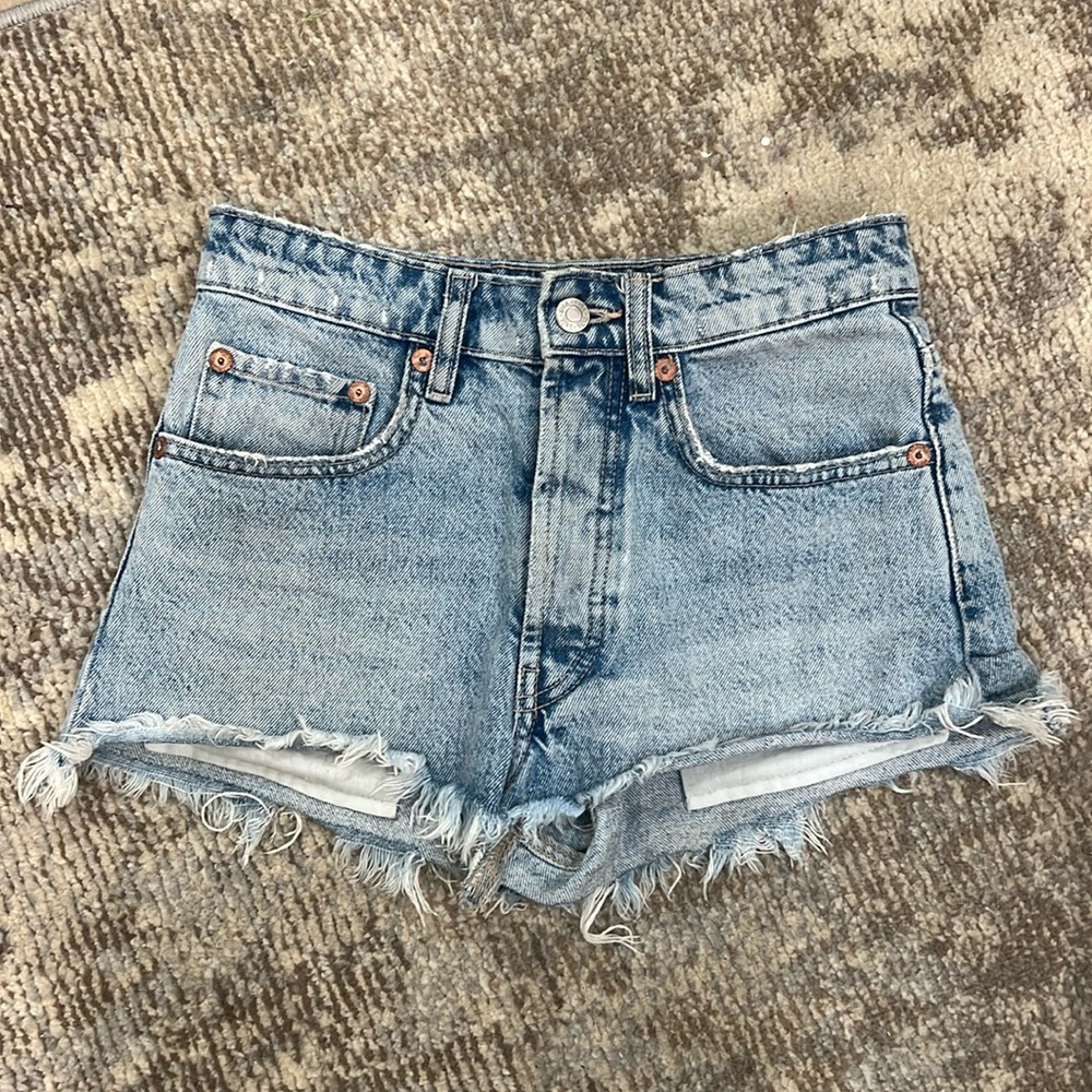 Zara Jean shorts; mid-high wasted and short